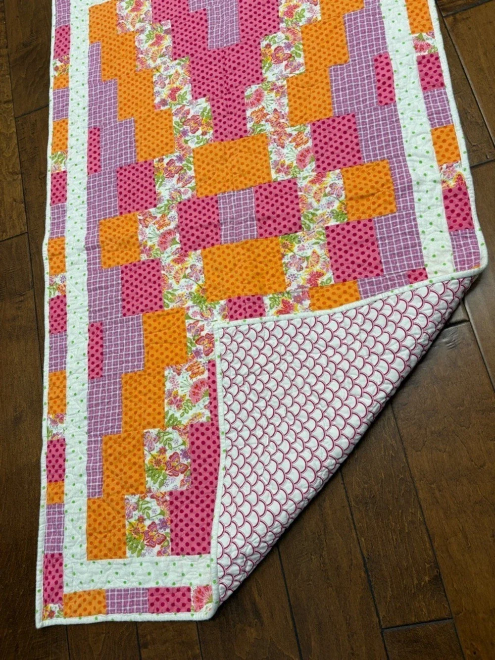 Hand Made Patchwork Quilted Blanket